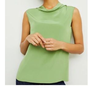 MM LAFLEUR Daisy Top, Light Green, Washable Silk size S